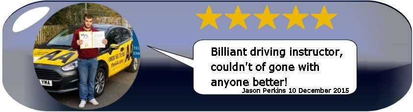 Review of Paul's 5 Star Driving Tuition from Test Pass Pupil Jason Perkins